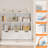 Bookcase with 3 Movable Drawers, Home office Cube Storage Unit, Toy Storage Organizer with 5 Open Cubbies, Multifunctional Floor Storage Chest, White
