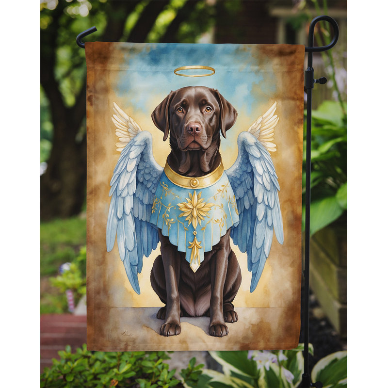 Chocolat Labrador Retriever My Angel Garden - drapeau