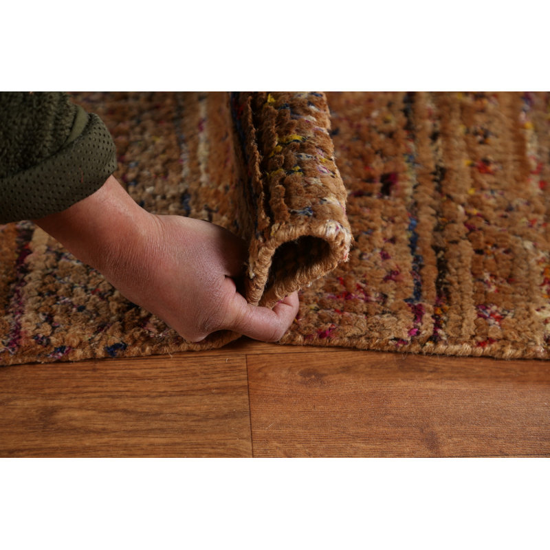One-of-a-Kind 8'8" x 11'7" New Age Rectangle Jute / Sisal and Wool Area Rug in Brown