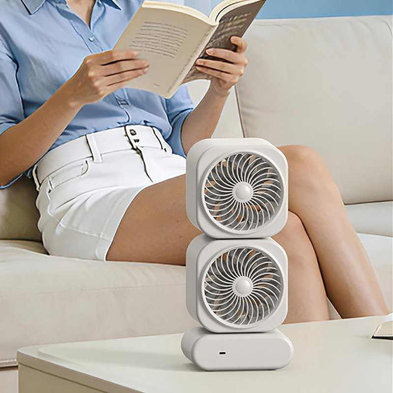 Ventilateur de bureau à ventilateur numérique, Blanc