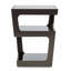 Table de bout moderne à 3 niveaux Aryonna au fini noir, H 21,76 po x l 16,97 po x P 16,97 po