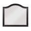 Miroir de commode Vix, cadre arqué classique 39 x 42, bois brun anthracite