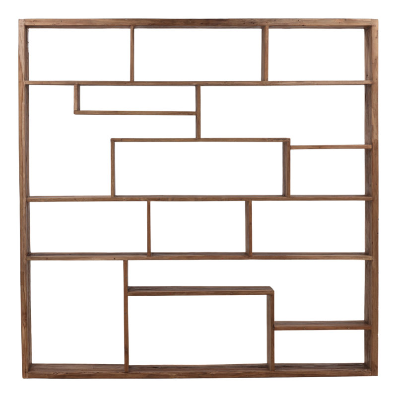 Bibliothèque Mariz, H 86,5 po x l 86,61 po x P 12,5 po
