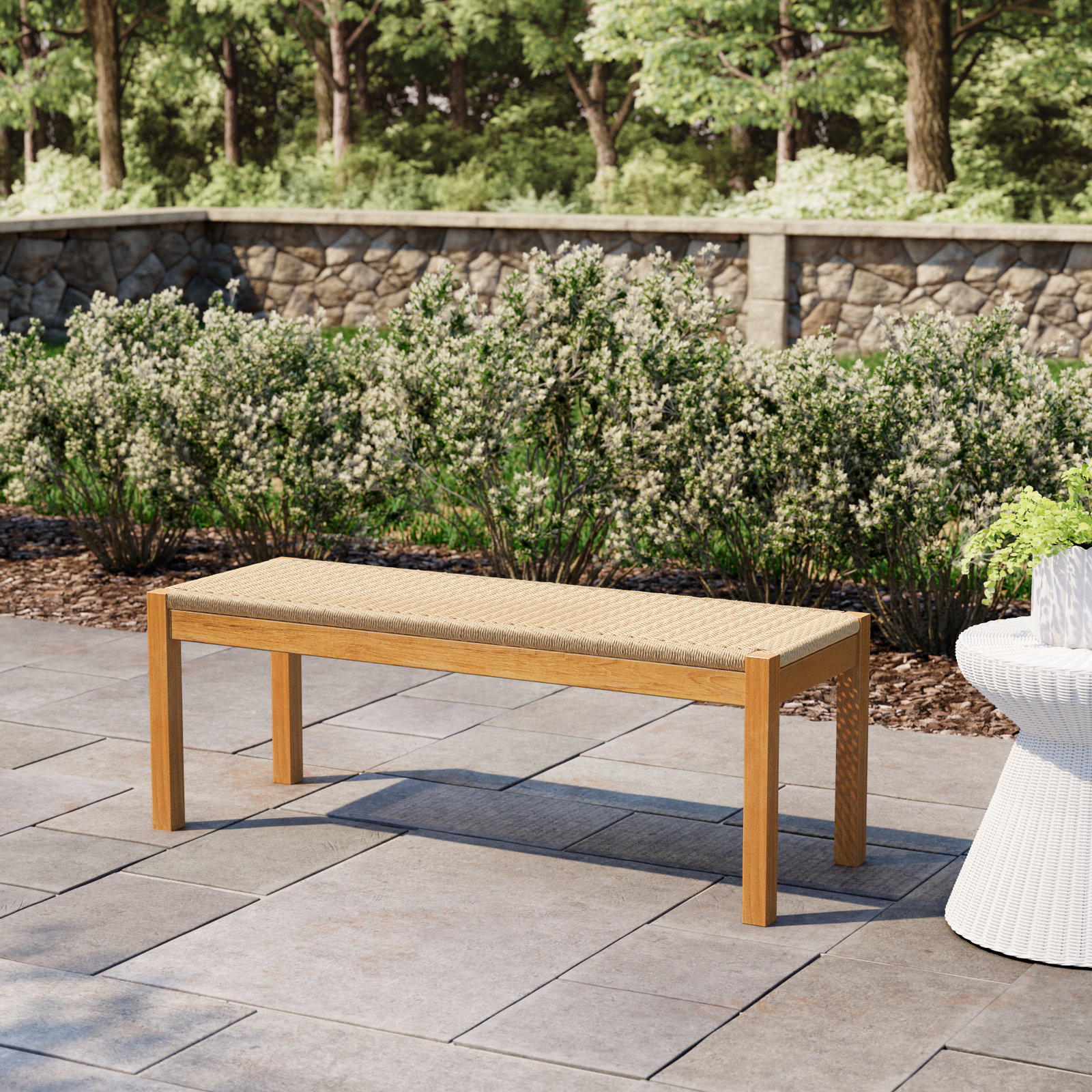 Seras Teak Outdoor Bench