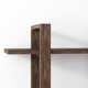 Matte White Solid Wood Floating Shelf with Adjusta 2 Piece Solid Wood Floating Shelf