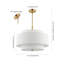 Koeller 3 - Light Brass Gold Shaded Pendant