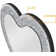 Amla 27.5" Crushed Diamond Décor Heart-Shaped Wall Mirror