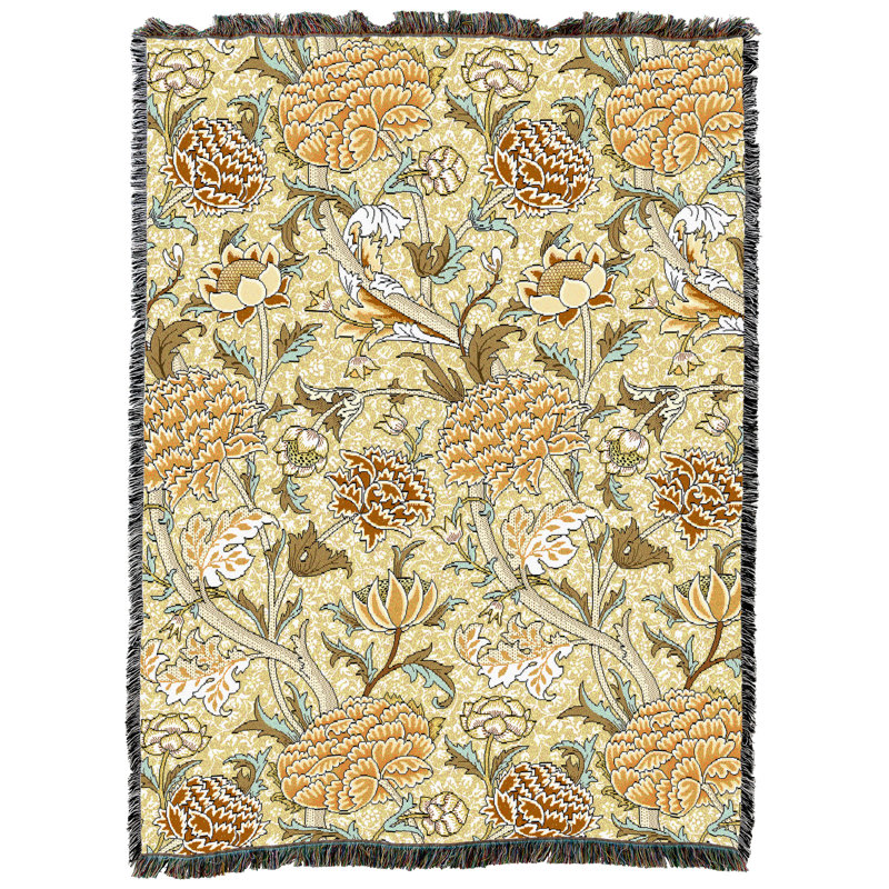 Couverture caramel écossais Pure Country Weavers - William Morris, L 54 po x L 72 po, Caramel écossais