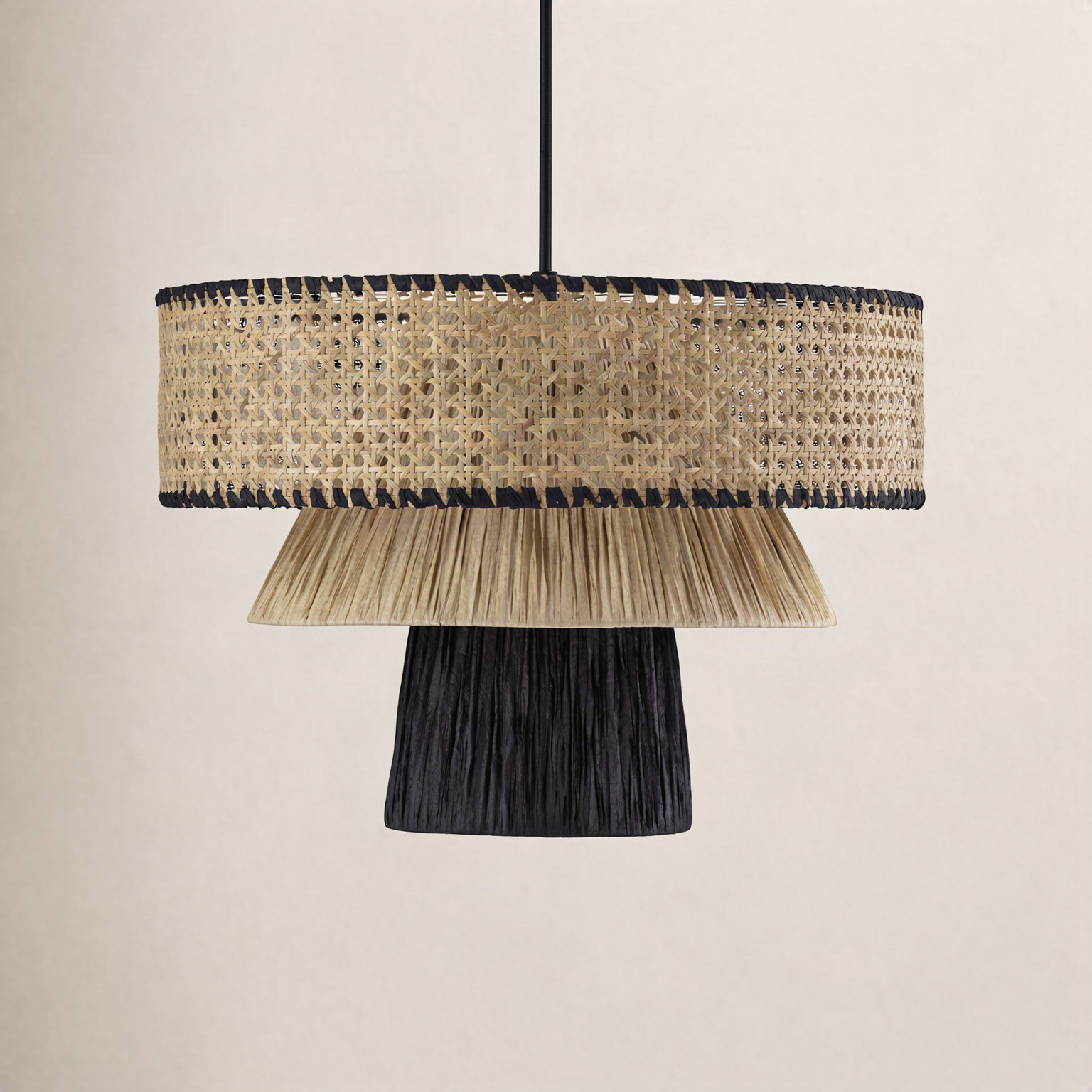 Martina Single Light Rattan Pendant