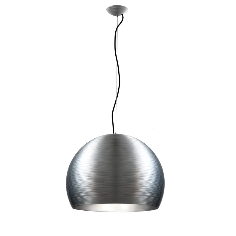 Tyrone Bowl LED Pendant, Aluminium, 150 cm H x 35cm diameter