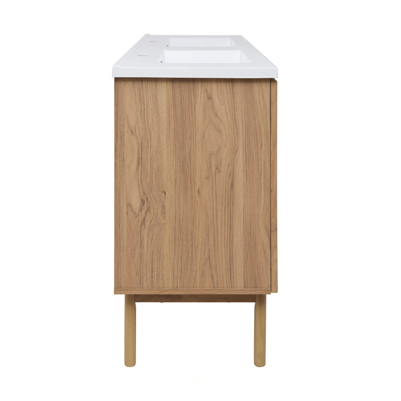 Classe 60" Oak Double Freestanding Bathroom Vanity