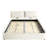 King Size Cloud Bed Frame With Movable Headboard,Chenille Upholstered Bed With Round Corner-2005896281