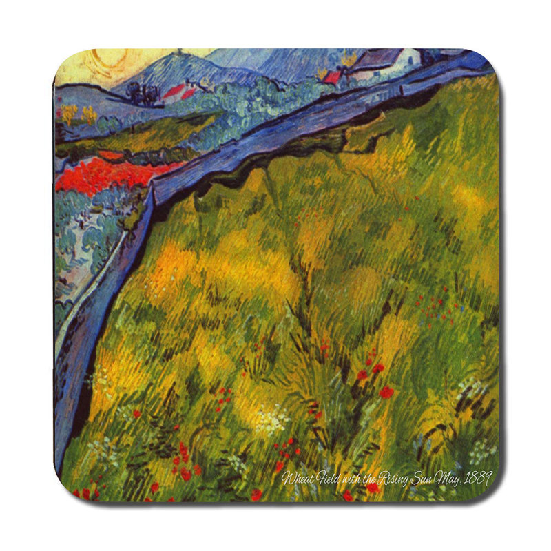 Wheat Field With Rising Sun Placemats And Coaster Set