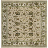 Hand-Knotted High-Quality Beige and Ivory Area Rug