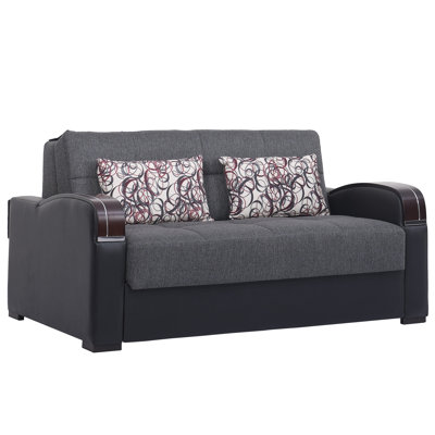 Annalia Sleep Plus 67 in. Fabric 2-Seater 3-in-1 Sleeper Loveseat Sofa Bed with Storage by Hokku Designs