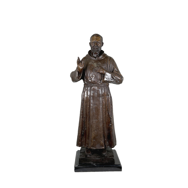 Sculpture bronze de dessus de table St. Pio de Pietrelcina