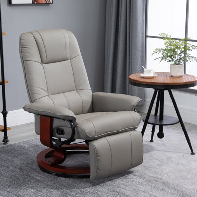 Hoenack Faux Leather Swivel Armchair