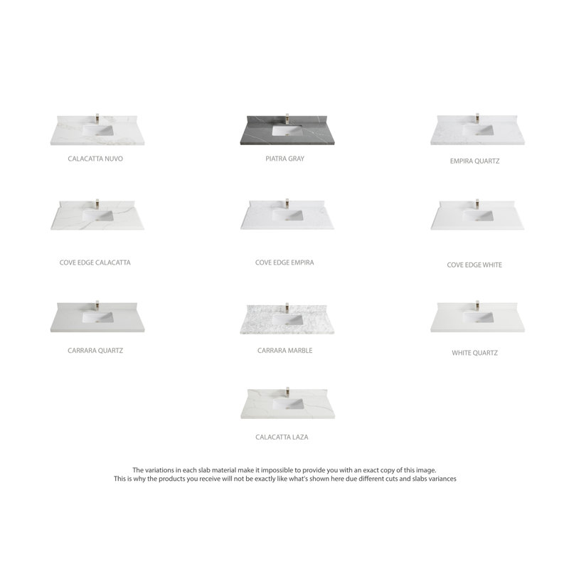 White 60'' Single Bathroom Vanity with Quartz Top