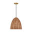 Norman 1 Light Dining Room Pendant With Ash Wicker Shade-259607380-259607381