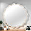 Miroir décoratif rond en bois massif ondulé de 30 pouces pour la maison-2014194030
