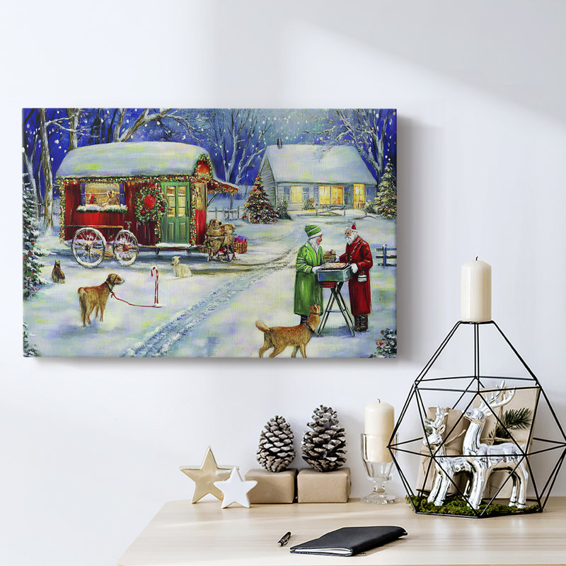 Christmas Holiday Arts - Toile tendue avec châssis XMA171580, H 18 po x l 27 po