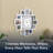  Photo Collage White & Blue Wall Clock 20"
