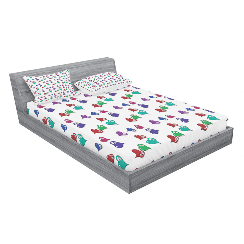 Skull Microfiber Sheet Set, Full Sheet Set + Fitted Sheet + 2 Pillowcase