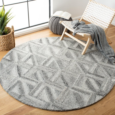 Tapis géométrique touffeté à la main Minnich