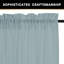 Paire de rideaux semi-transparents en polyester avec passe-tringle Joe -187810587-220056515