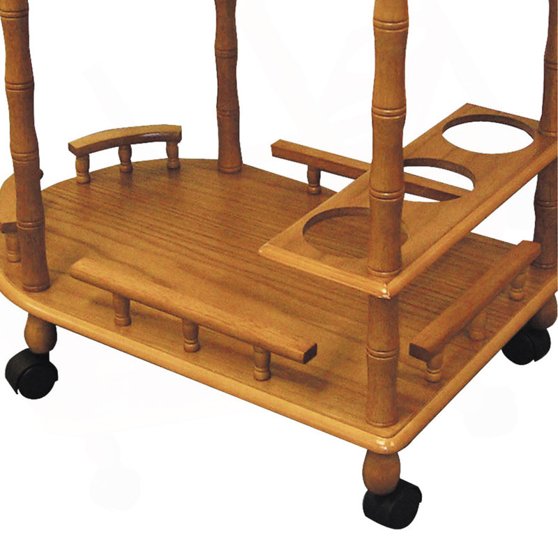 Table à vin polyvalente et élégante à 2 niveaux pour un rangement optimal