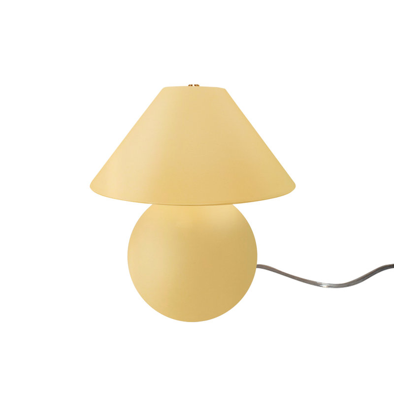 Lampe de table en céramique Caroldine, Jaune atténué, H 12 po x l 11 po x P 11 po