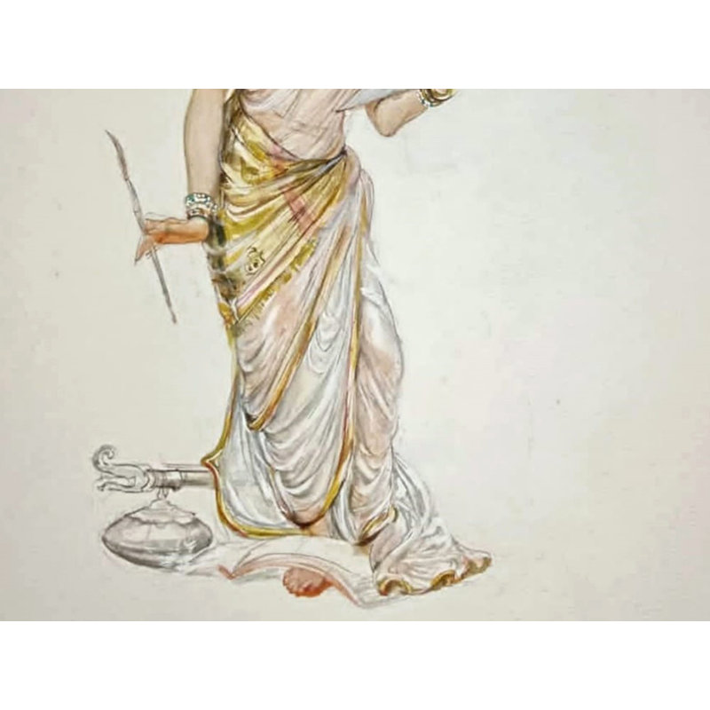 Kala Saraswati | Peinture à la gouache | Anuj Shastrakar | Décoration murale