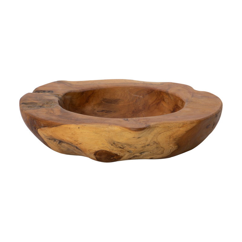 Gentiane Handmade Solid Wood Decorative Bowl 1
