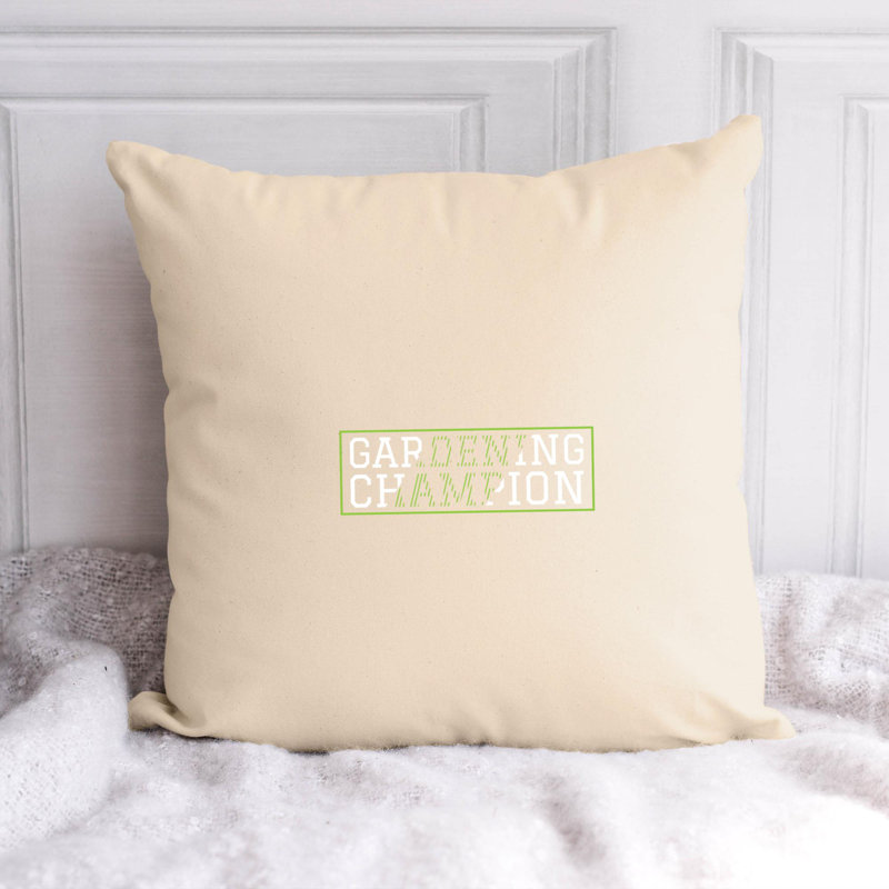 Citation amusante «Garden Lover» 882 - Coussin décoratif inclus, H 20 po x l 20 po