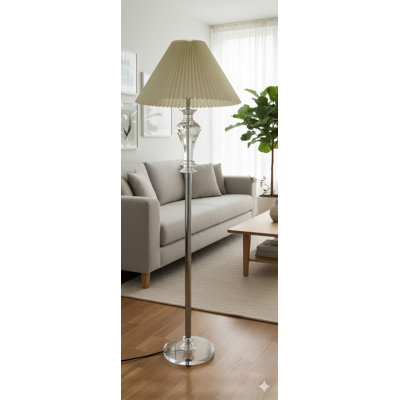 Lampe sur pied en cristal moderne avec base transparente