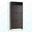 Armoire à chaussures mince, armoire de rangement à chaussures tendance avec 3 grands tiroirs rabattables et une surface supérieure spacieuse pour les petits articles, espresso