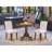 3 Piece Kitchen Table Set consists of a wooden table and 2 Platinum Gray Polyester Fabric Person Chairs with Stylish Back- Linen White Finish-1406722301-1406722273-1406722280