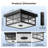 2-Light Motion Sensor Outdoor Flush Mount Light with 5 Modes, Black Modern Outdoor Ceiling Light for Garage, Porch