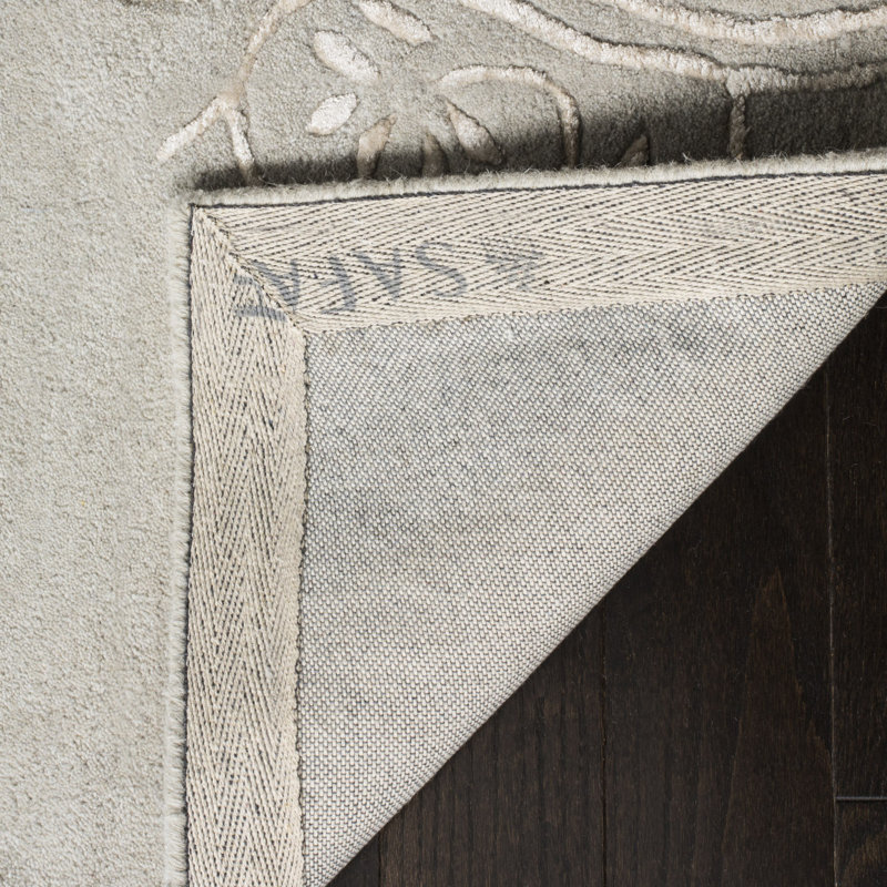 Tapis cachemire en laine et viscose Rudra, Rectangle 6 pi x 9 pi