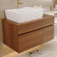 Petit meuble-lavabo flottant simple 31,5 pouces avec lavabo