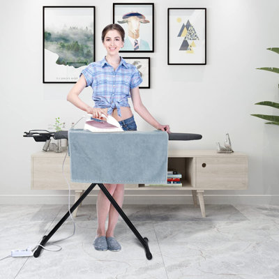 Ironing Board With Heat Resistant Cover And Thicken Felt Pad, Heavy Sturdy Legs