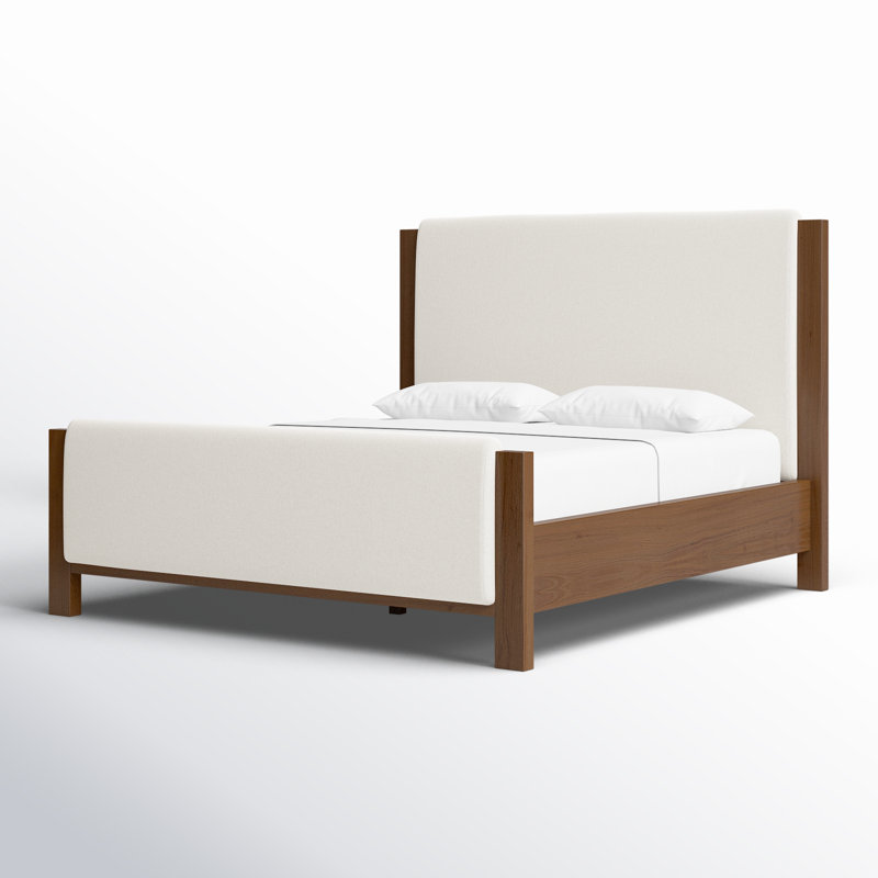 Willem Solid Wood Bed, King, Crypton Wayfarer Snow