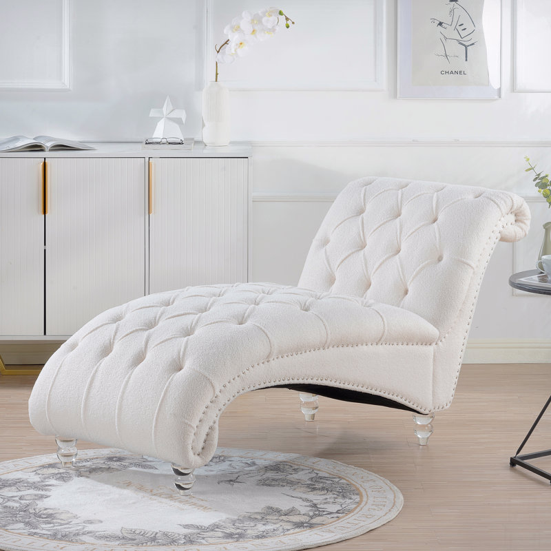 Chaise longue sans accoudoirs touffetée