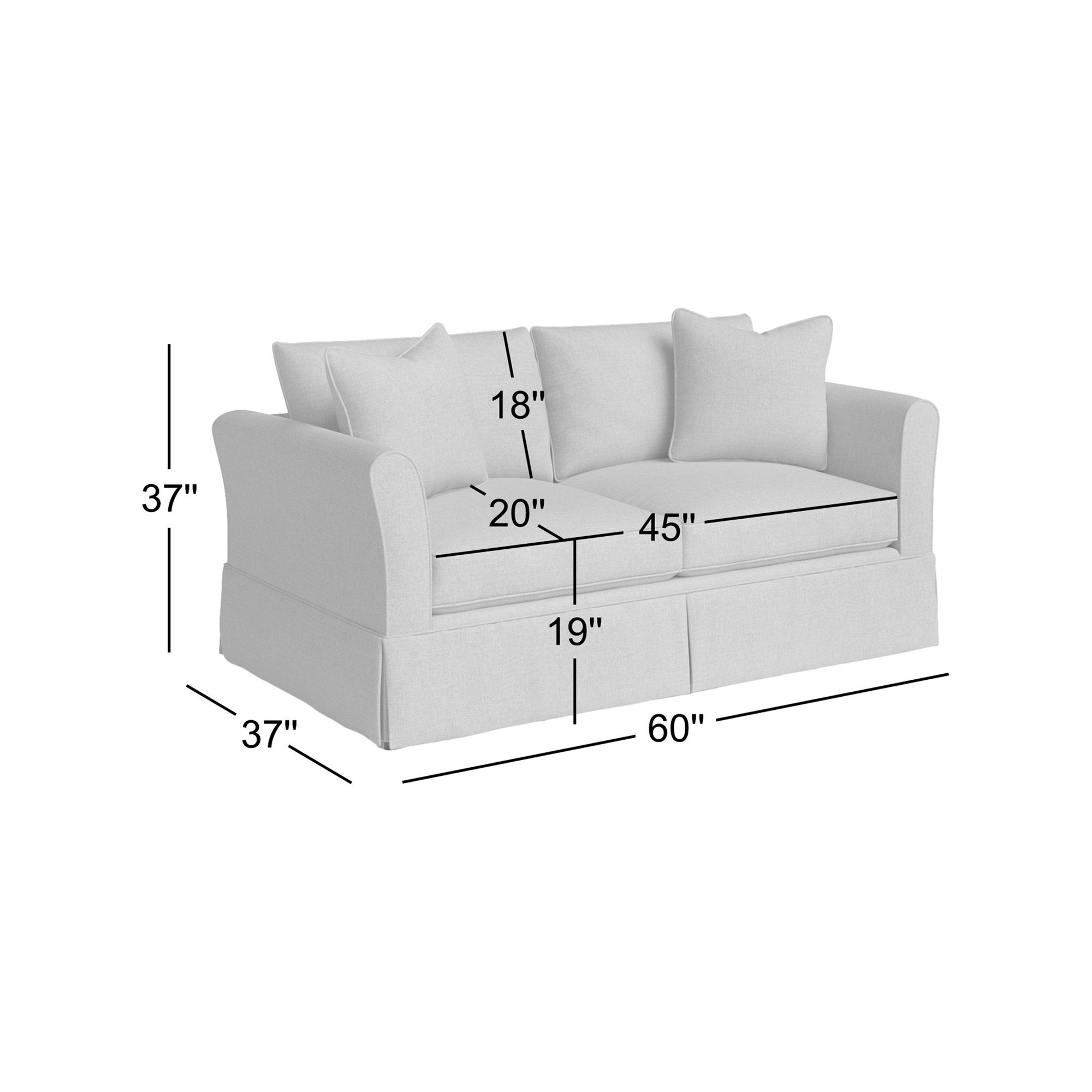 Shelby 60'' Upholstered Sleeper Sofa, Sunbrella® Canvas Spa