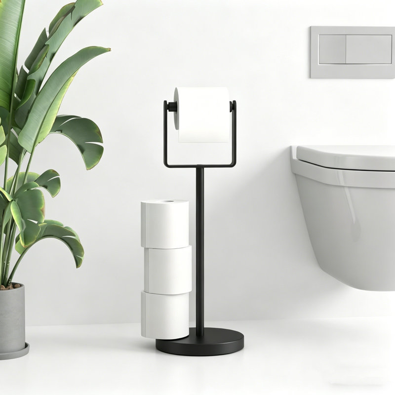 Porte-papier hygiénique sur pied avec base lestée