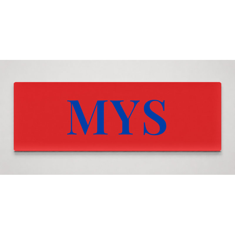 Drapeau du monde malaisien Monogramme Diamant de Luxe — Blanc Rouge Bleu — Toile panoramique, H 12 po x l 36 po