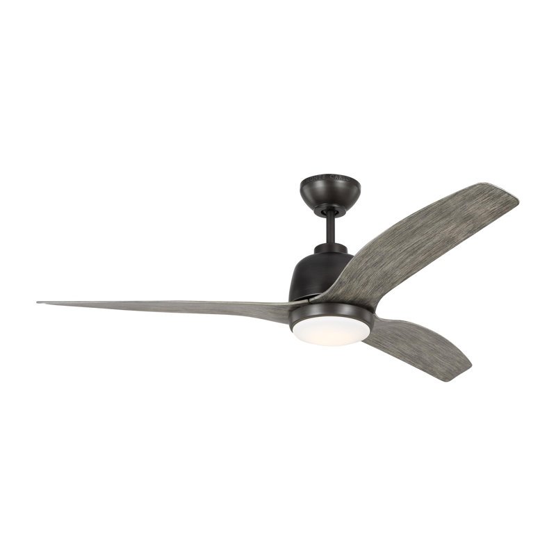 Avila LED Downrod Ceiling Fan, Aged Gray