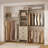 Abbigael 20.2''-  96‘’ W Closet System with 3 Wooden Drawers and 3 Shelving Towers-1475399313
