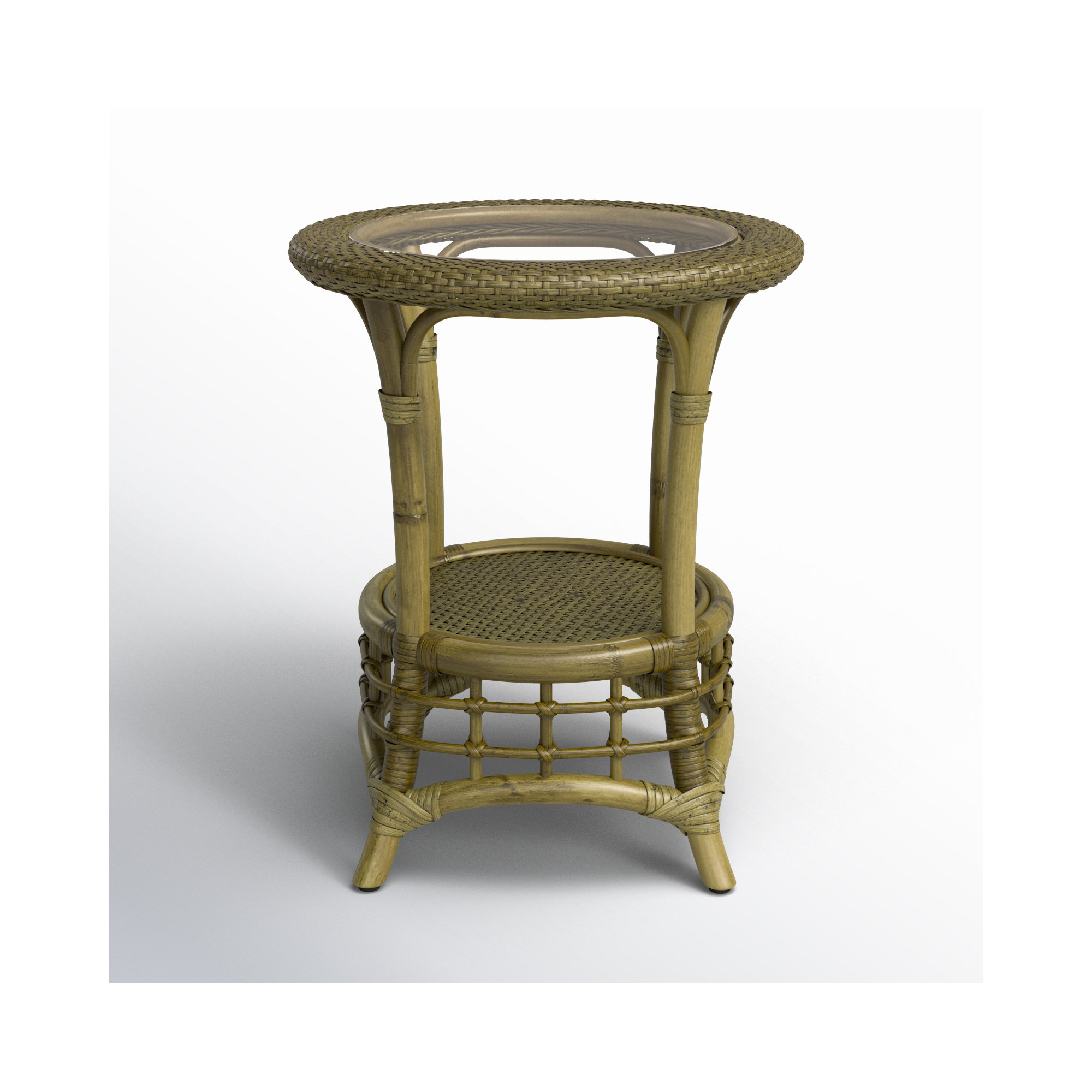 Luca End Table, Brass