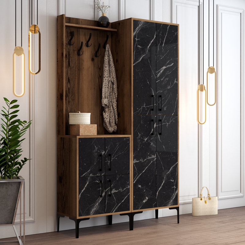 Arvydas Hall Tree 120cm Wide with Shoe Storage